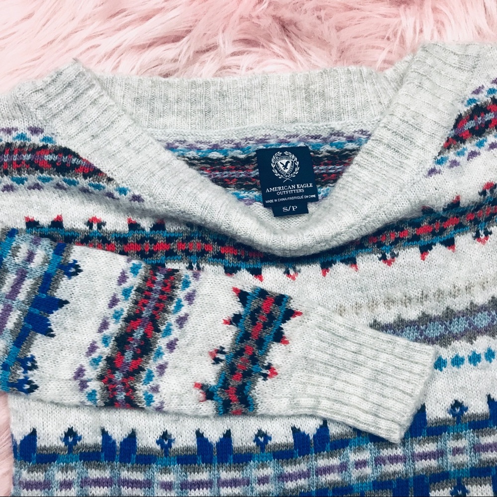 American Eagle Outfitters Wool Fair Isle Sweater